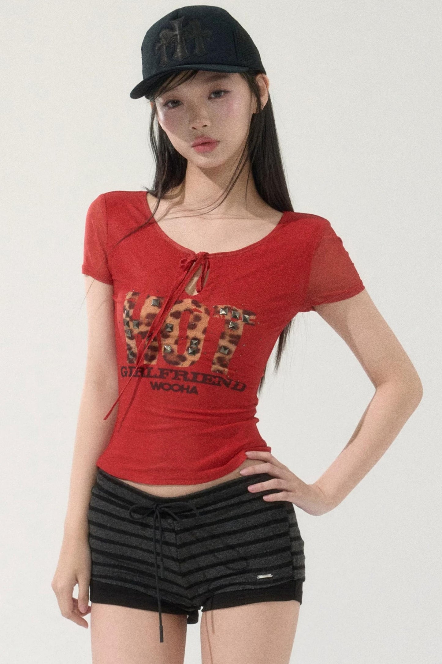 Spicy Print Cutout T-Shirt