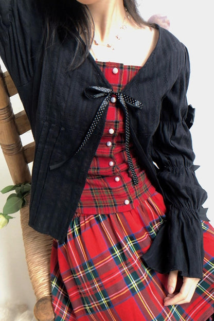 Happy Birthday Polka Dot Red Checkered Shirt