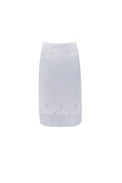 Hazy Cloud Mesh Vest & Slim Skirt Set-Up