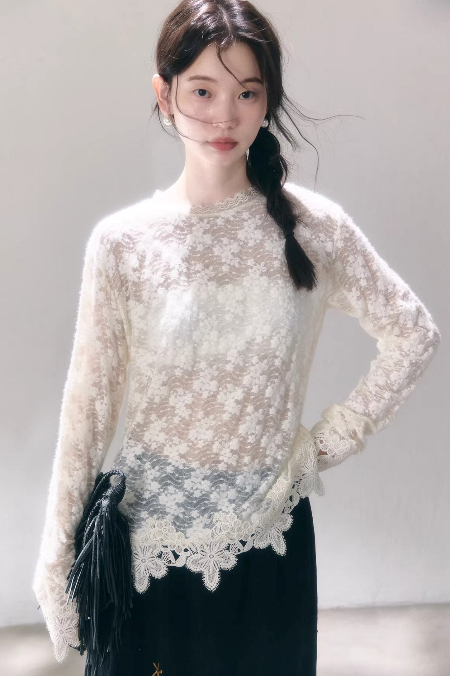 Delicate Lace Trim Top