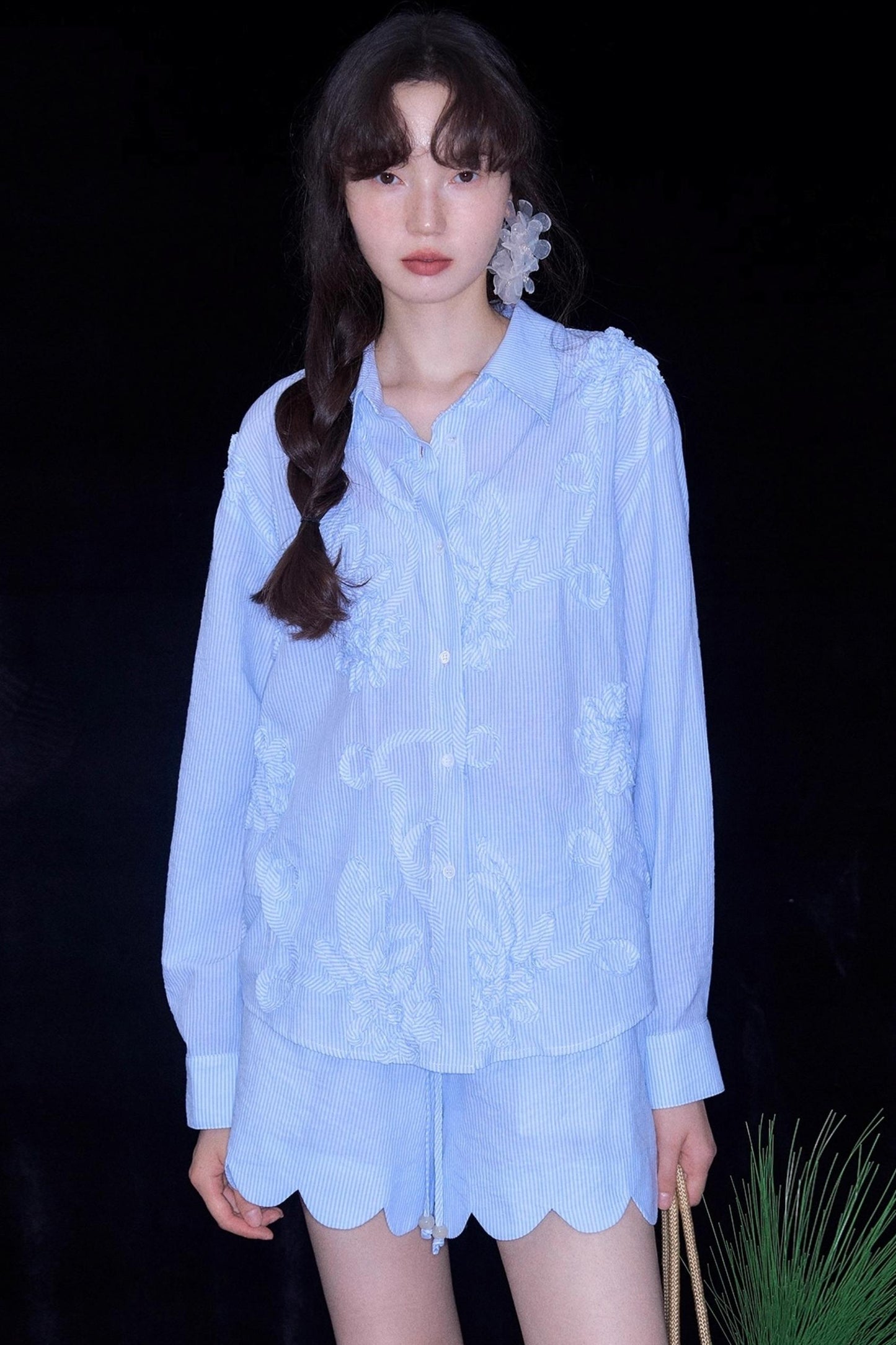 Flower Vine Long Sleeve Shirt Set-Up