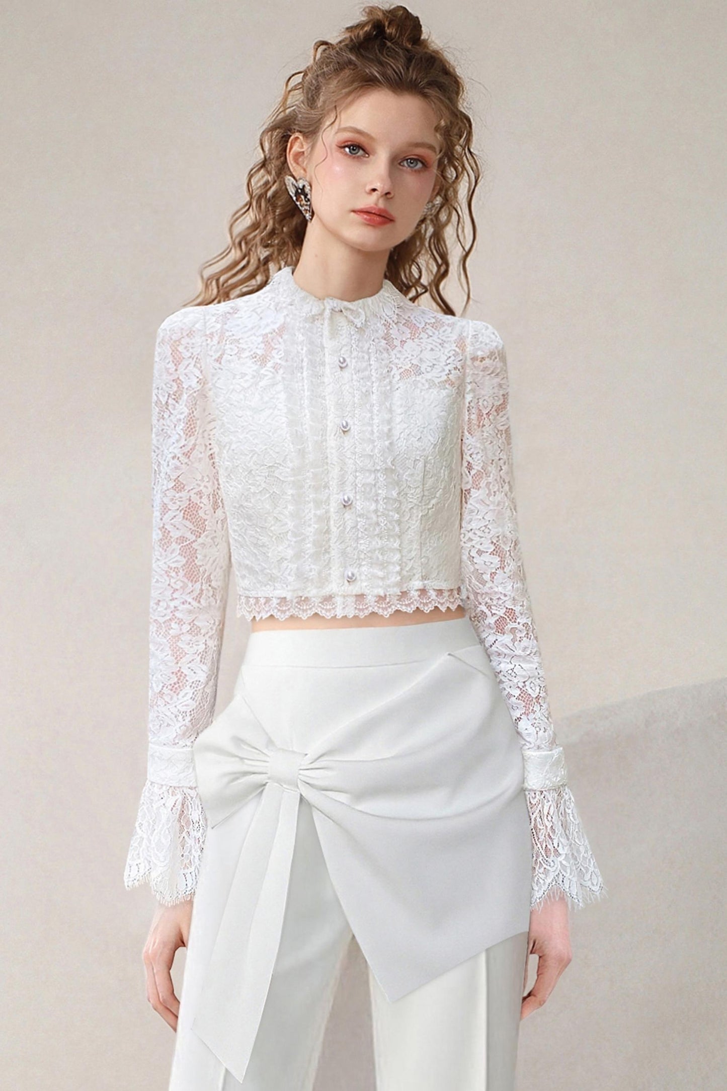 Elegant Lace Top & Pants Set-Up