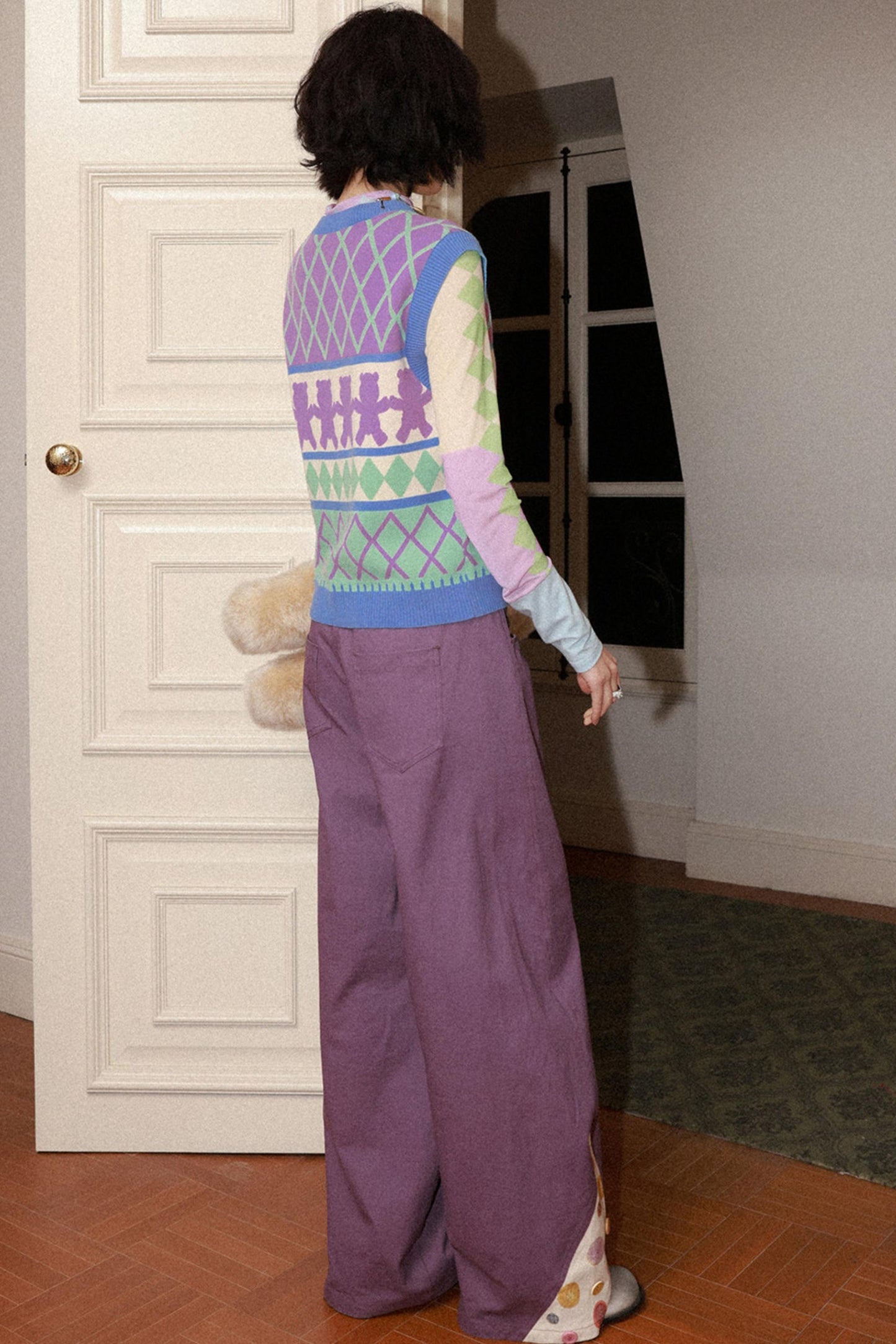 Retro Waffle Knit Vest
