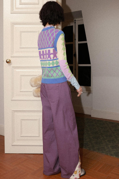Retro Waffle Knit Vest