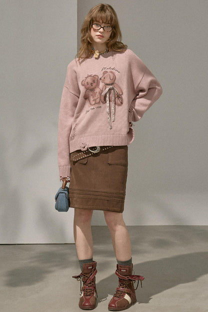 Winter Straight Leather Skirt