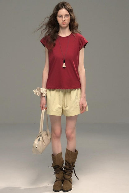 Starfish Casual Wide Drawstring Shorts