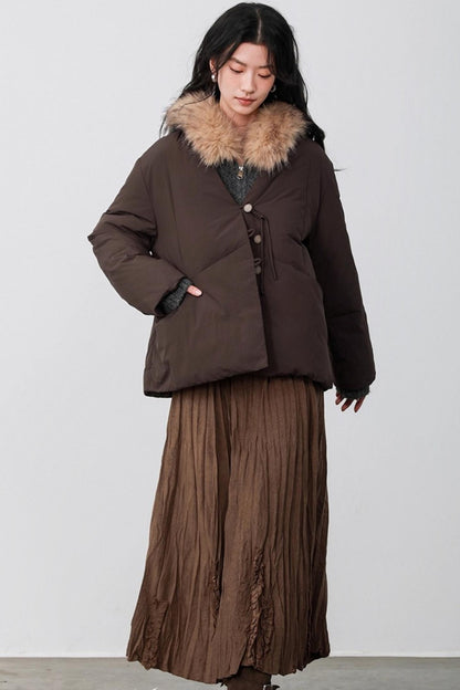 Fallen Leaves V-Neck Jacket