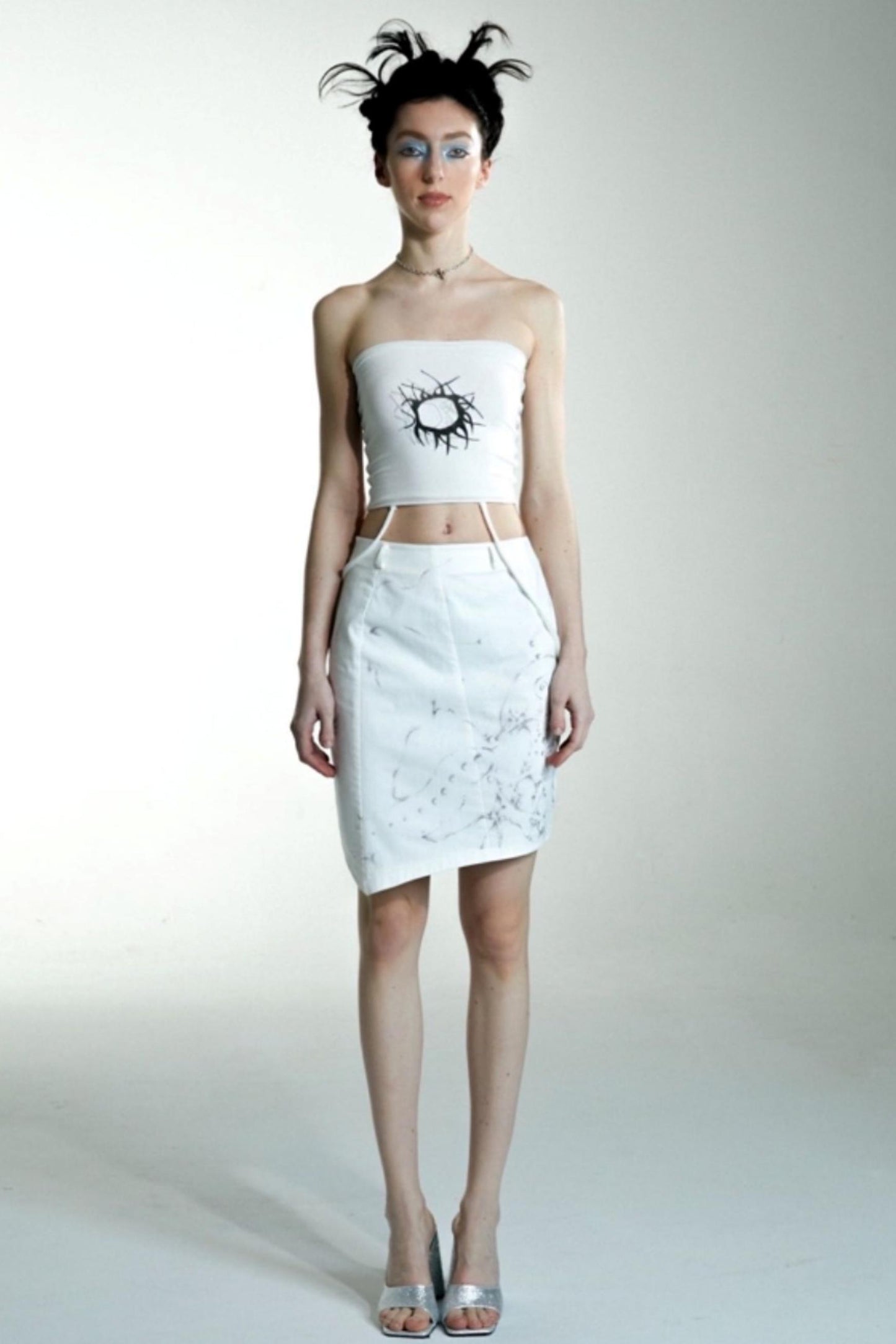Handcrafted Asymmetrical Midi Skirt