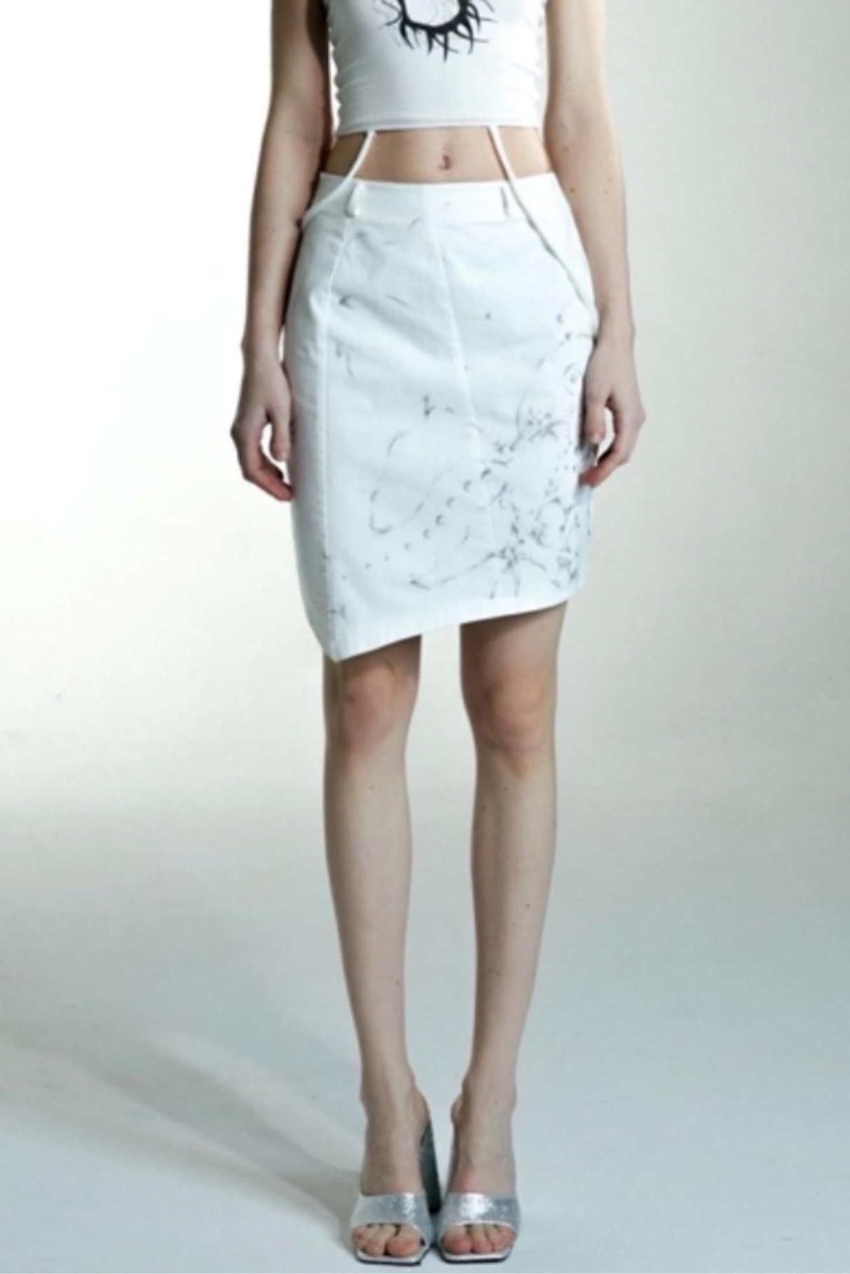 Handcrafted Asymmetrical Midi Skirt
