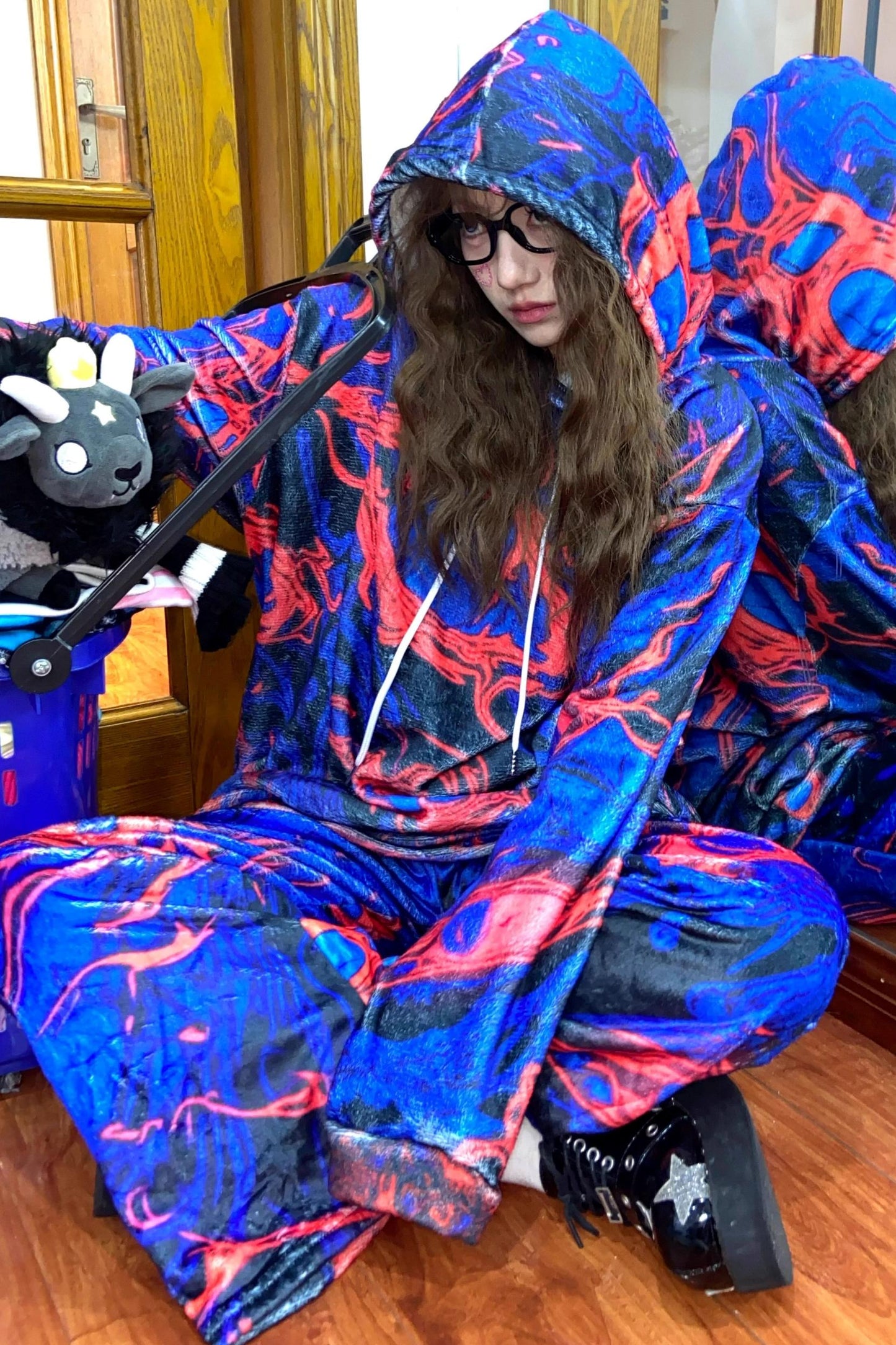 Subculture Blue Fleece Sweatshirt