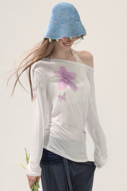 Asymmetrical Printed T-Shirt