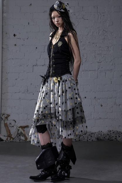 Dreamy Mesh Bustier Gown Dress