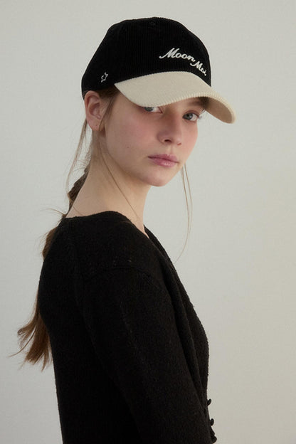 Color Block Corduroy Cap