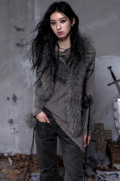 Wasteland Punk Fur Vest