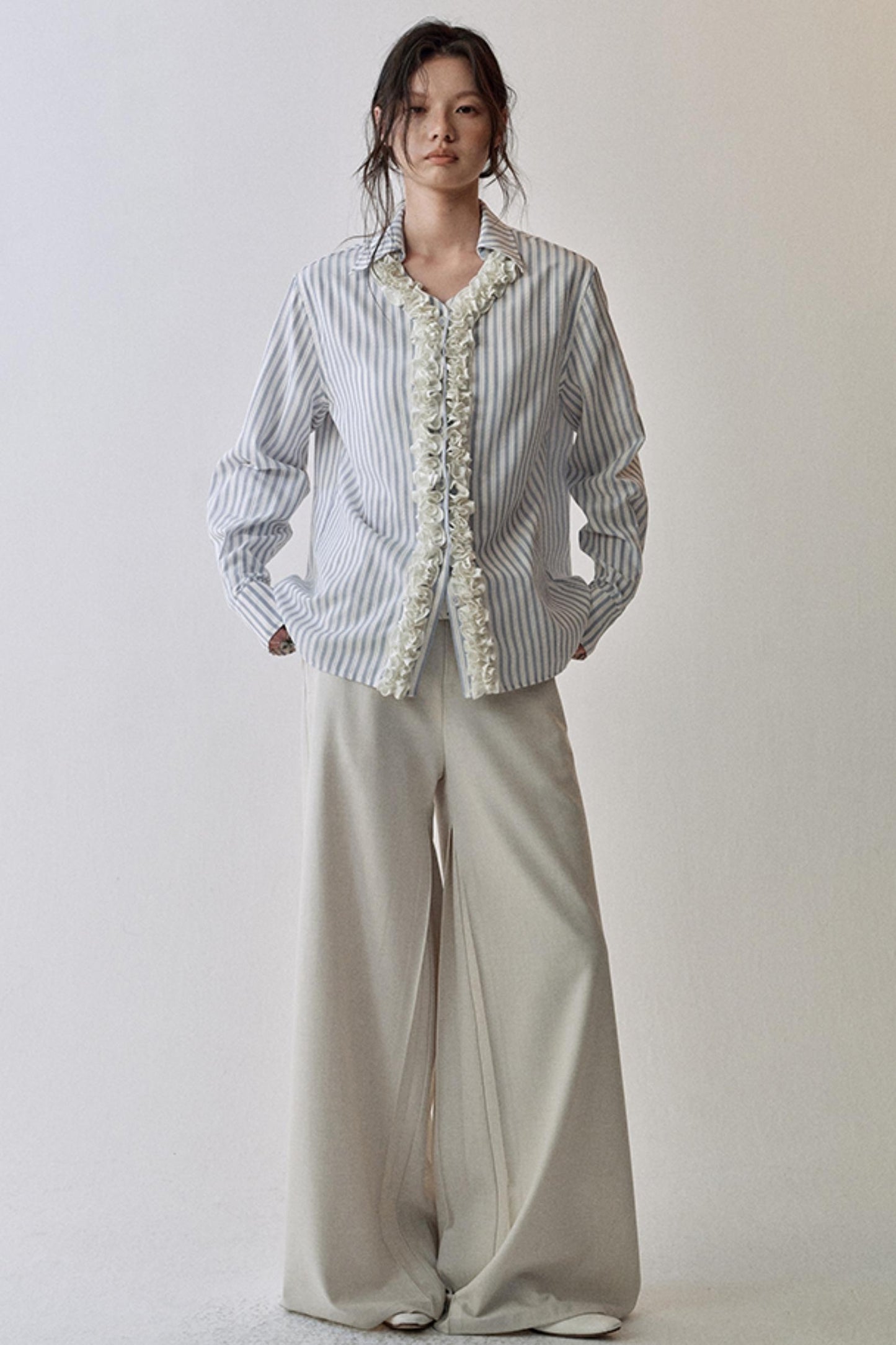 Three Dimensional Lace Shirt