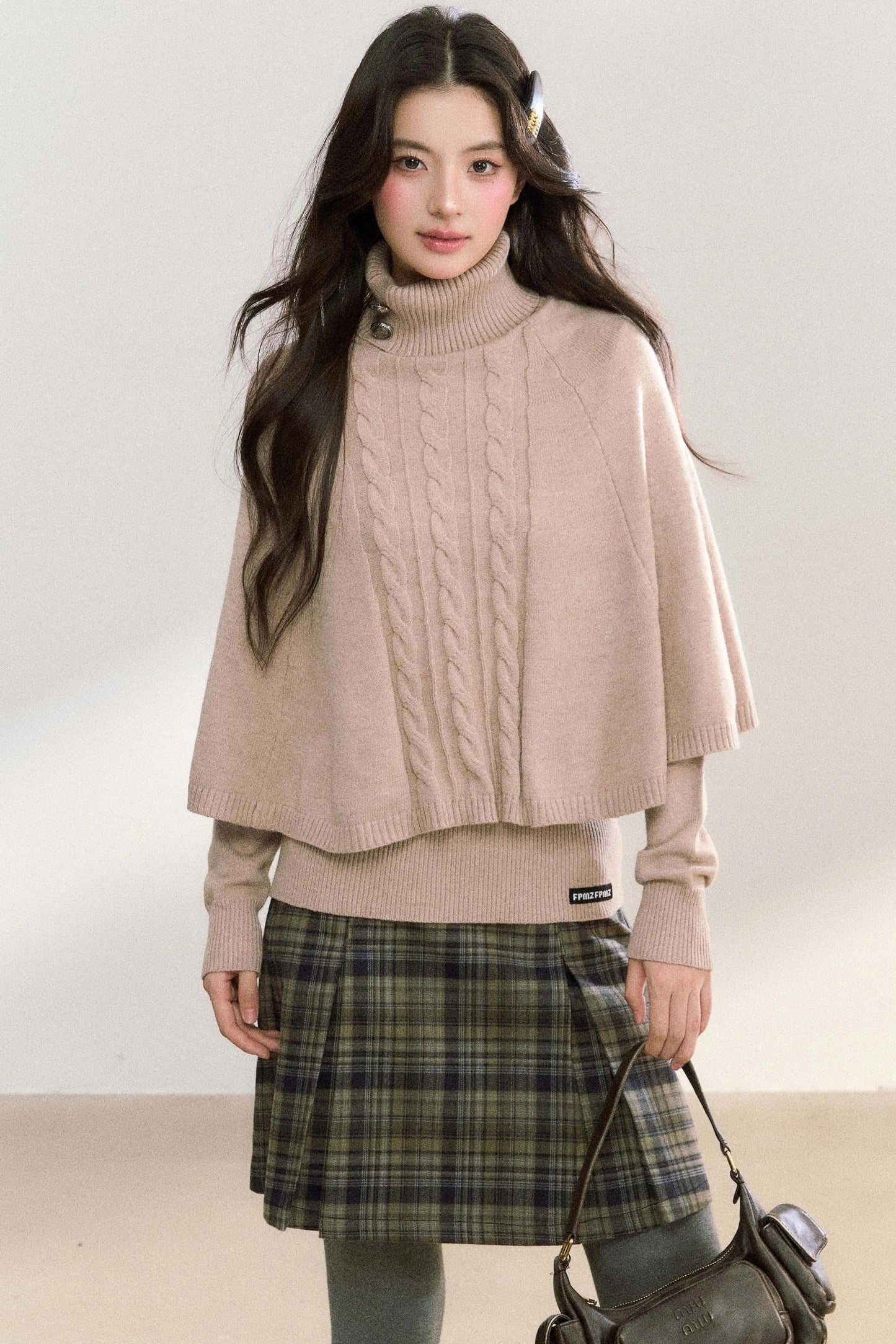 Twisted Turtleneck Sweater