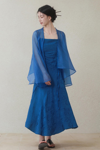 Blue Mesh Tie Sun Shirt