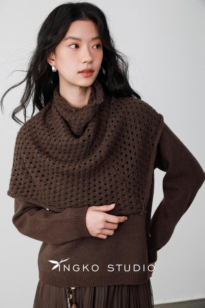 Sauce Brown Shoulder Sweater