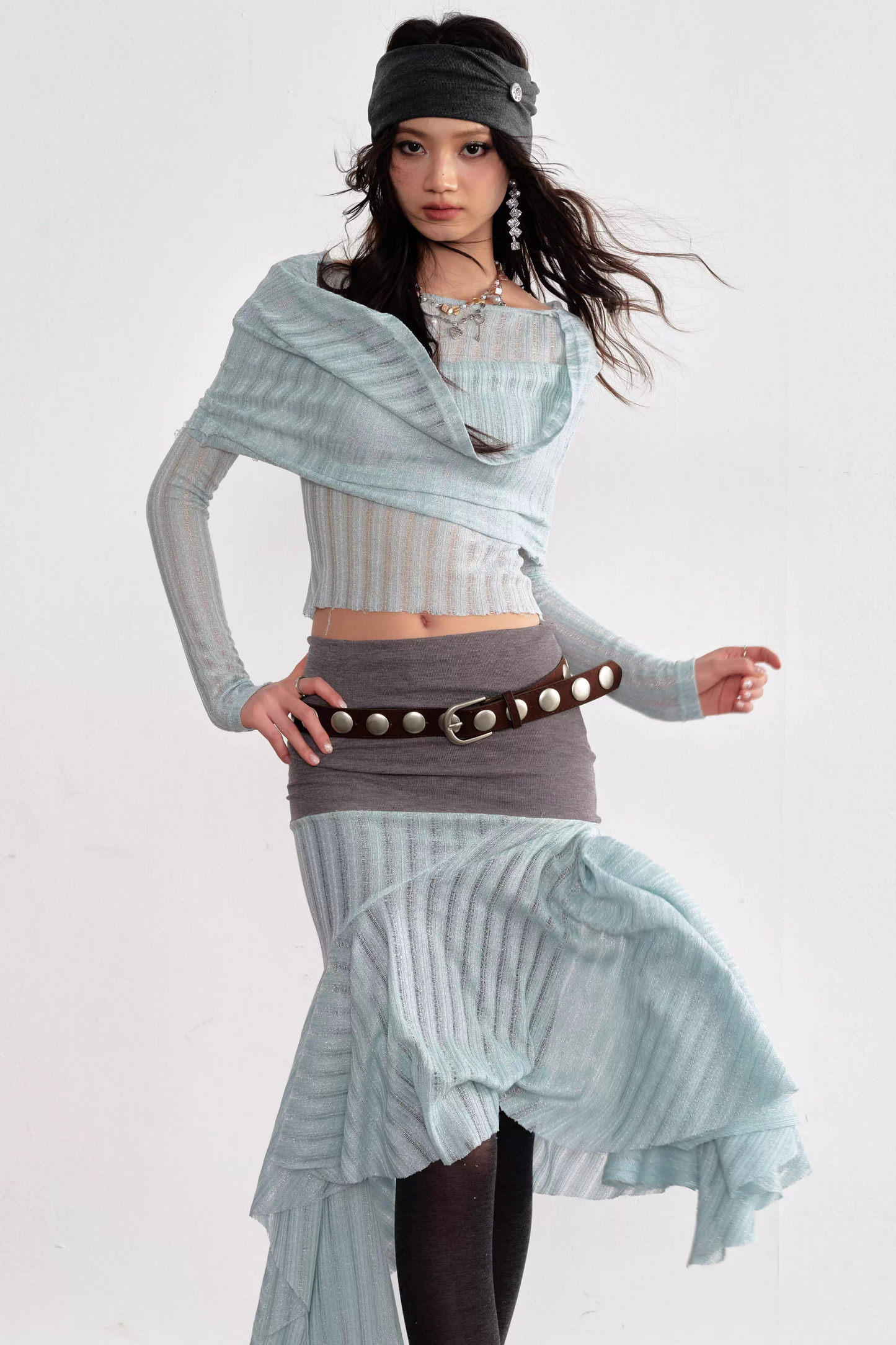 Romantic Sea Salt Top and Skirt Set-Up