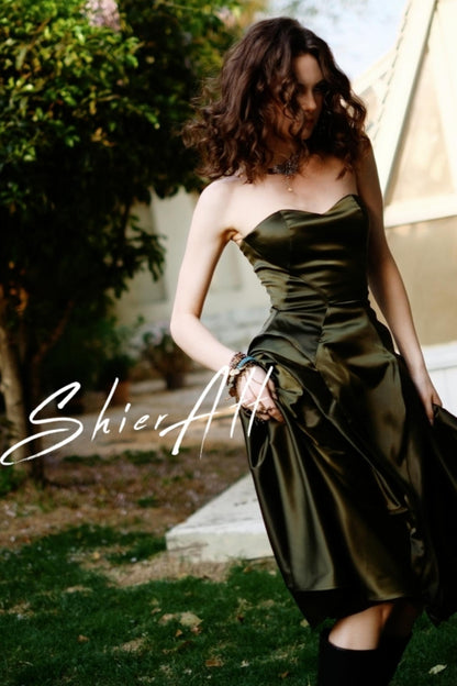 Wanderlust Satin Fit & Flare Dress