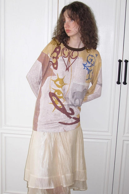 Print Long-Sleeved T-Shirt