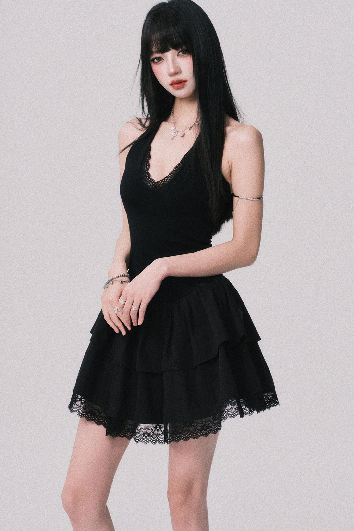 Summer Lace Black Dress