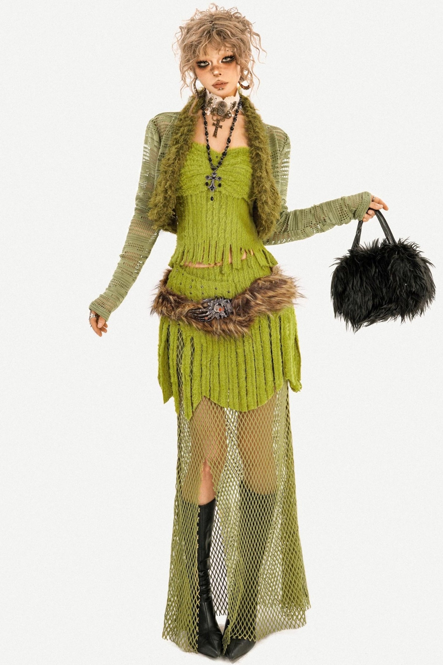 Plush Mesh Skirt Set-Up