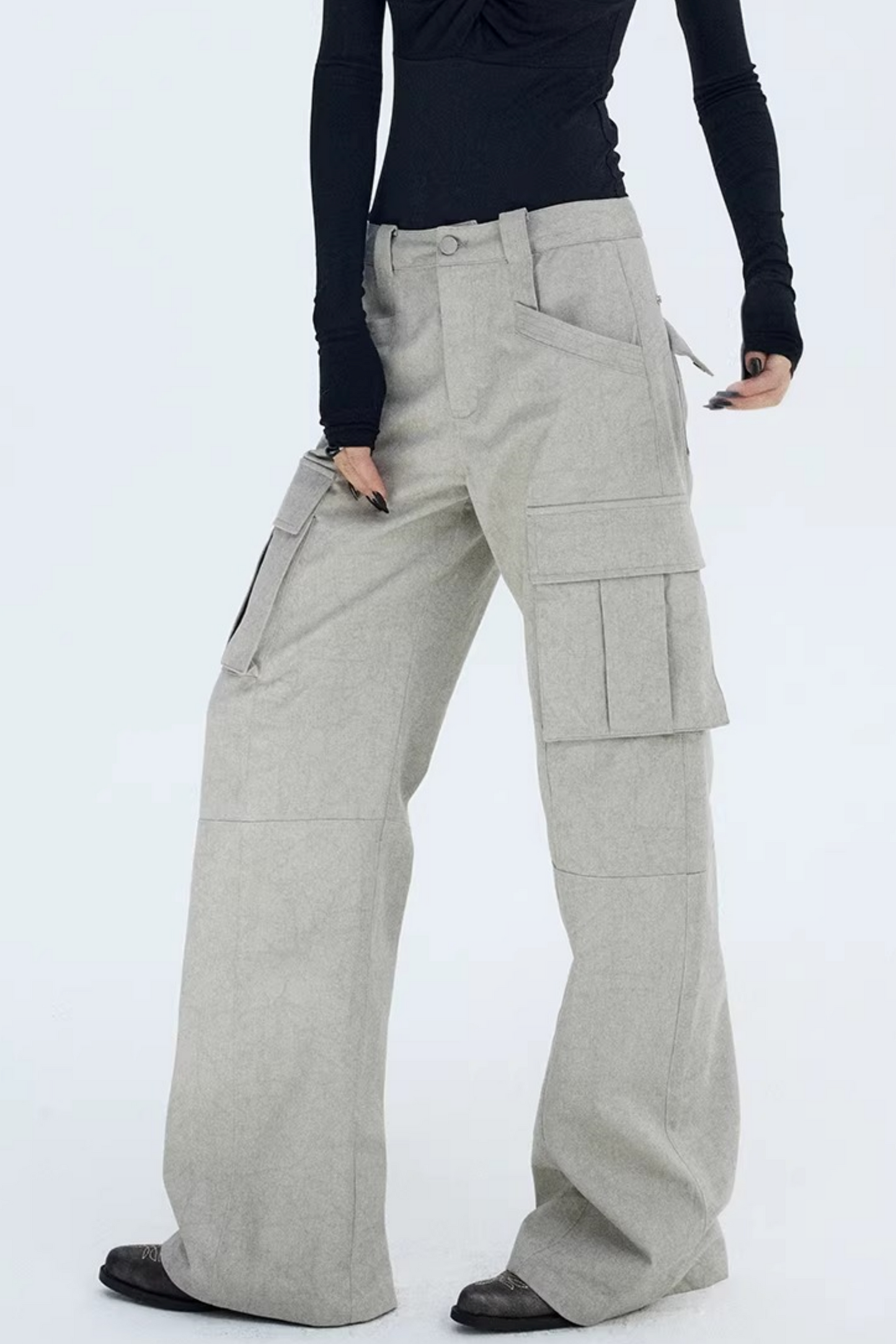 Vintage Glacier Gray Workwear Pants