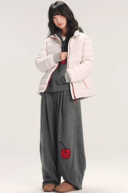 Hand-Painted Cherry Hooded Jacket