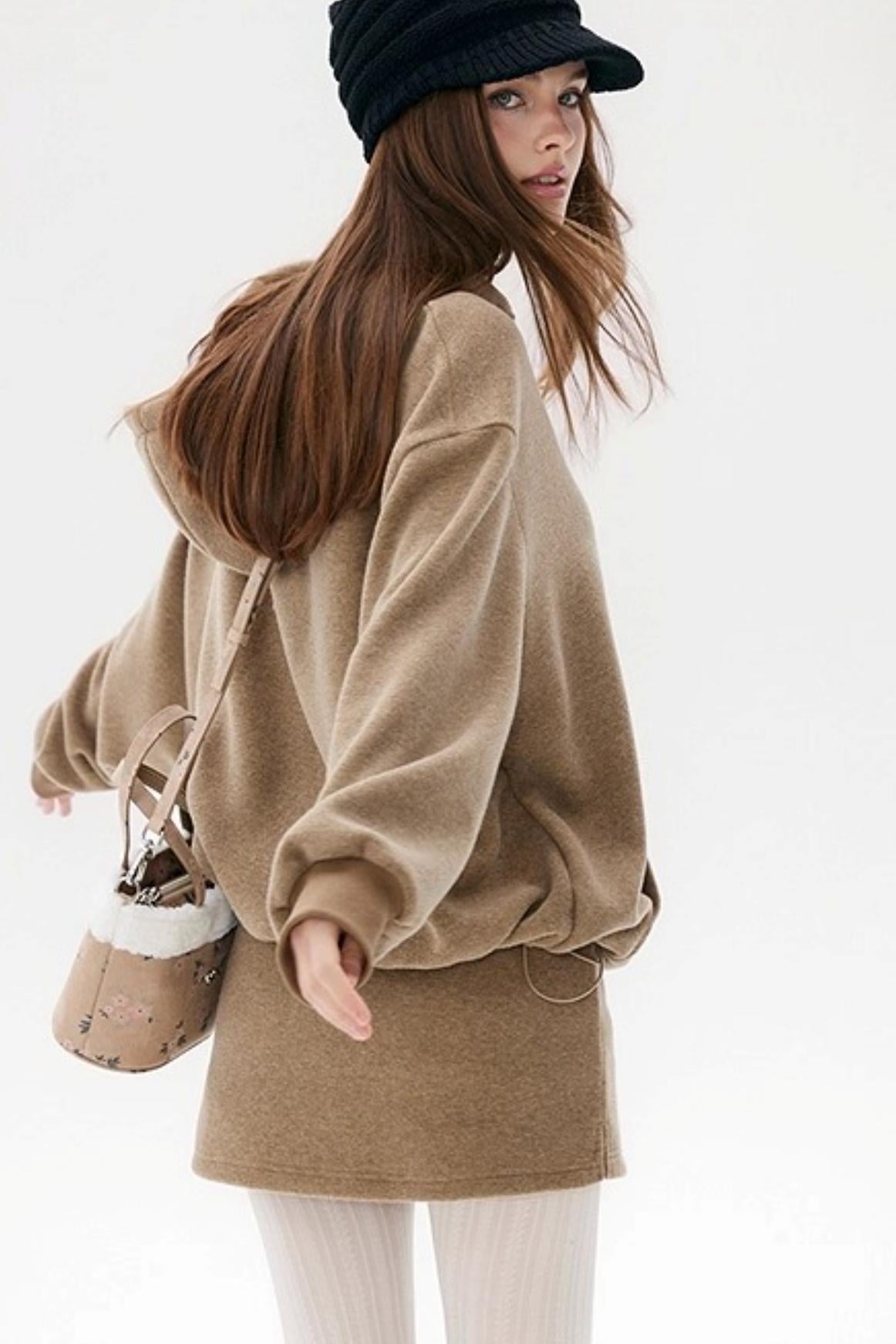 Smoky Winter Hoodie Skirt Set-Up