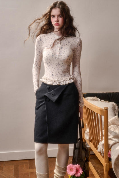 Fluffy Woolen Warm Skirt