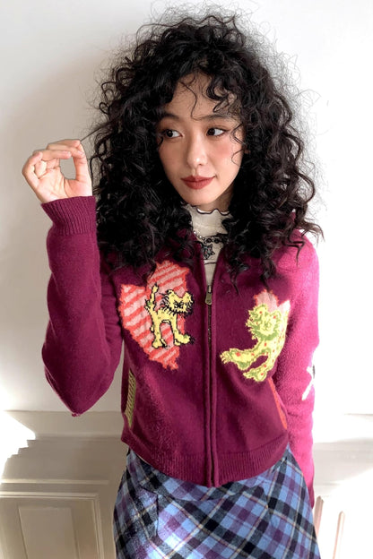 캐주얼 후드 리브 가디건