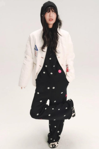 Colorful House Hooded Knit Sweater