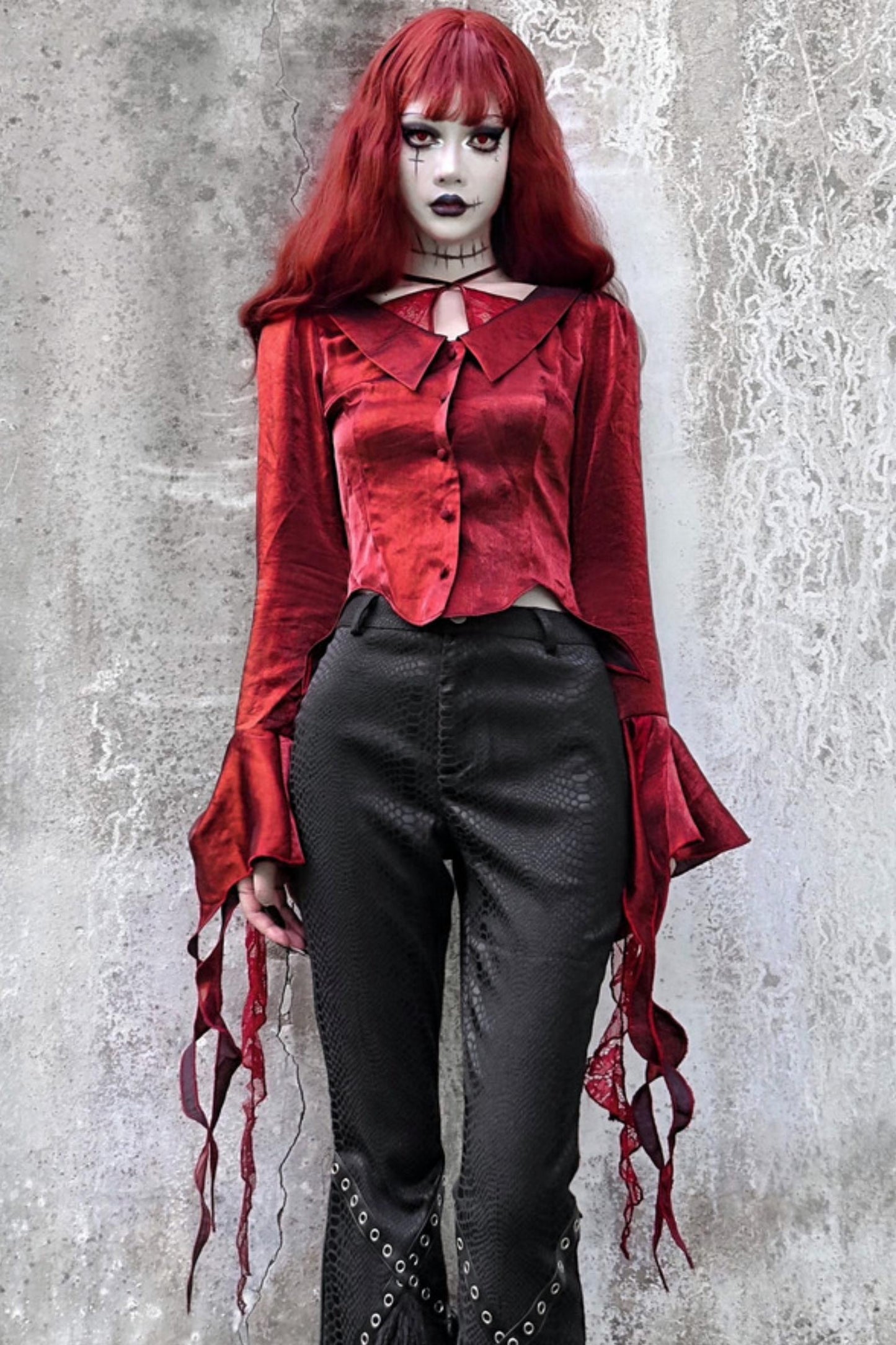 Vampire Blood Red Halterneck Top