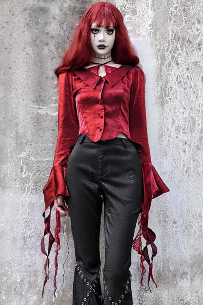 Vampire Blood Red Halterneck Top