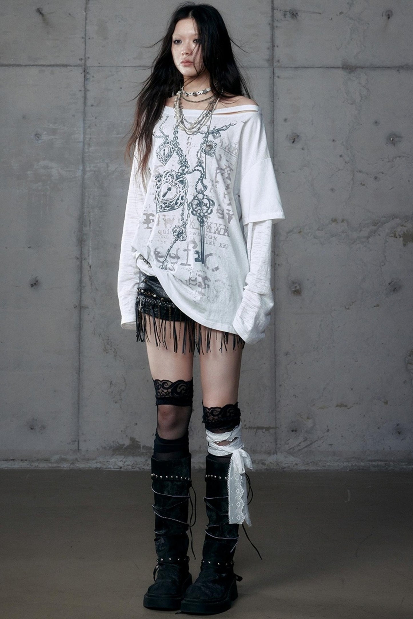 Wasteland Punk One-Shoulder T-Shirt