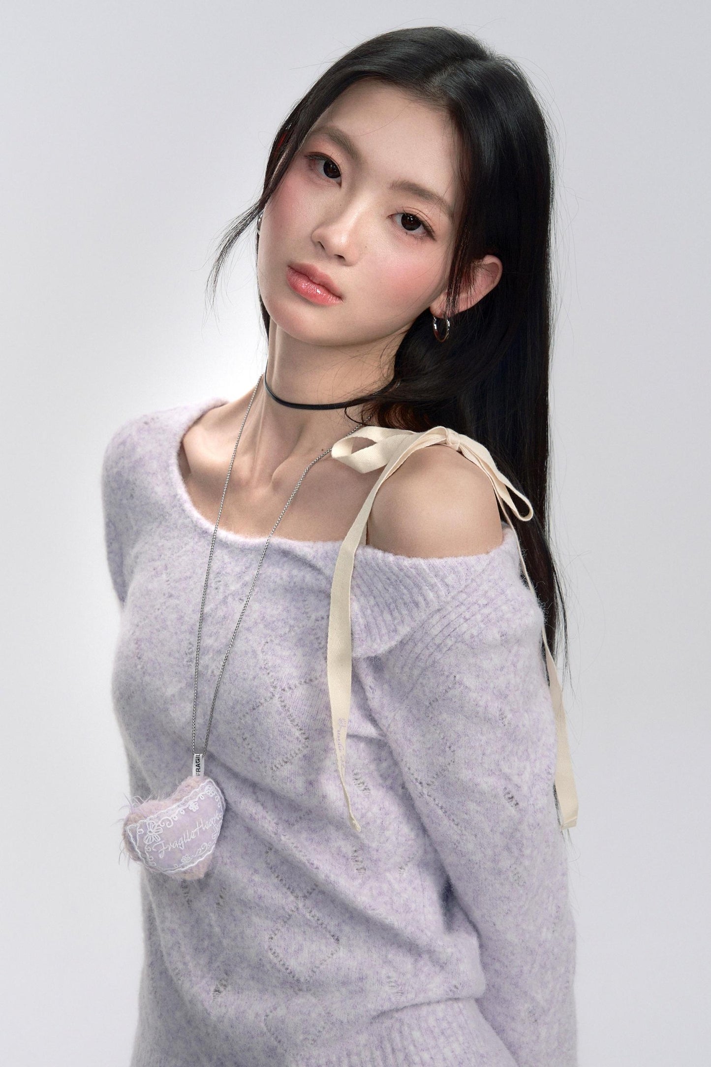 Slanted Shoulder Knit Top