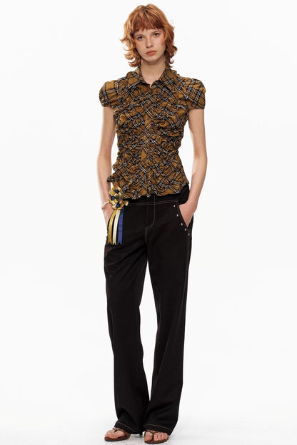 Black Studded Punk Pants