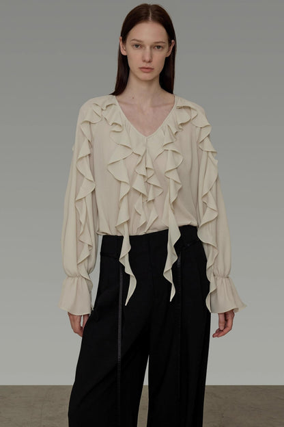 Loose Fit V-Neck Shirt