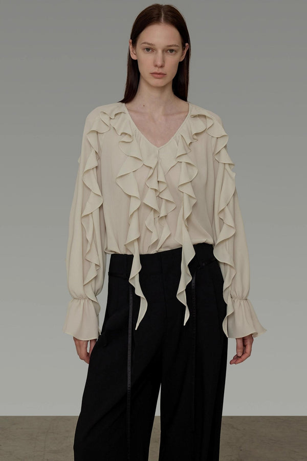 Loose Fit V-Neck Shirt