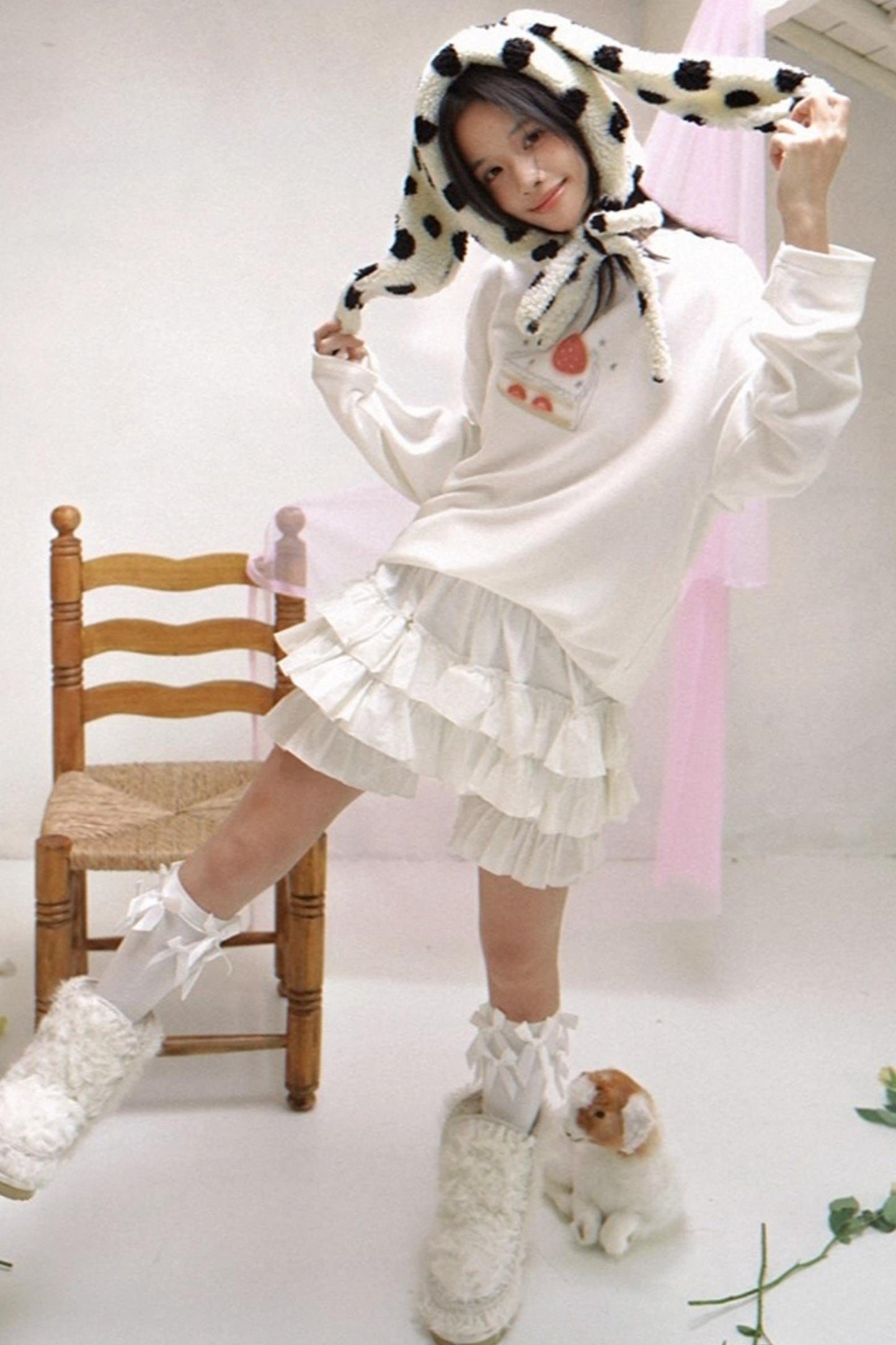 Everyday Birthday Cake Print Long Sleeve Top