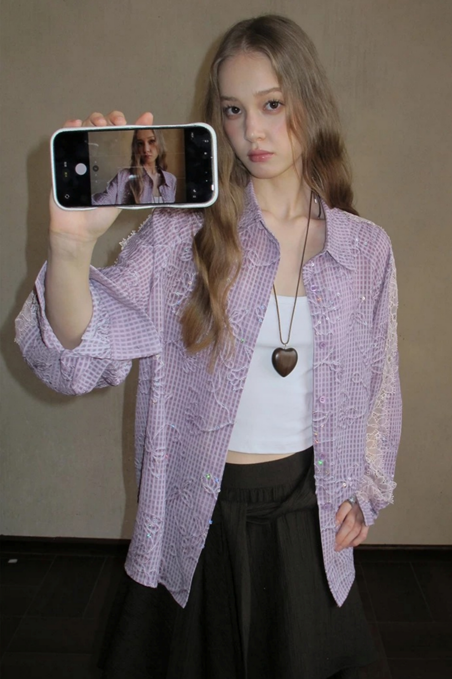 Miss Muse Sequin Lace Top