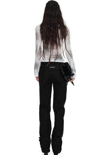 High Waist Pleated Straight Pants