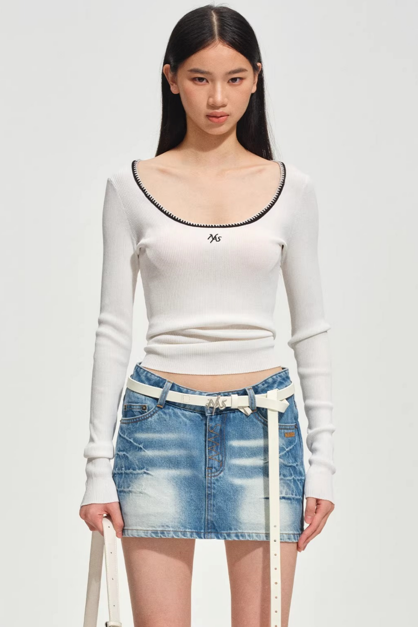 Color-Block Slim-Fit Knit Sweater