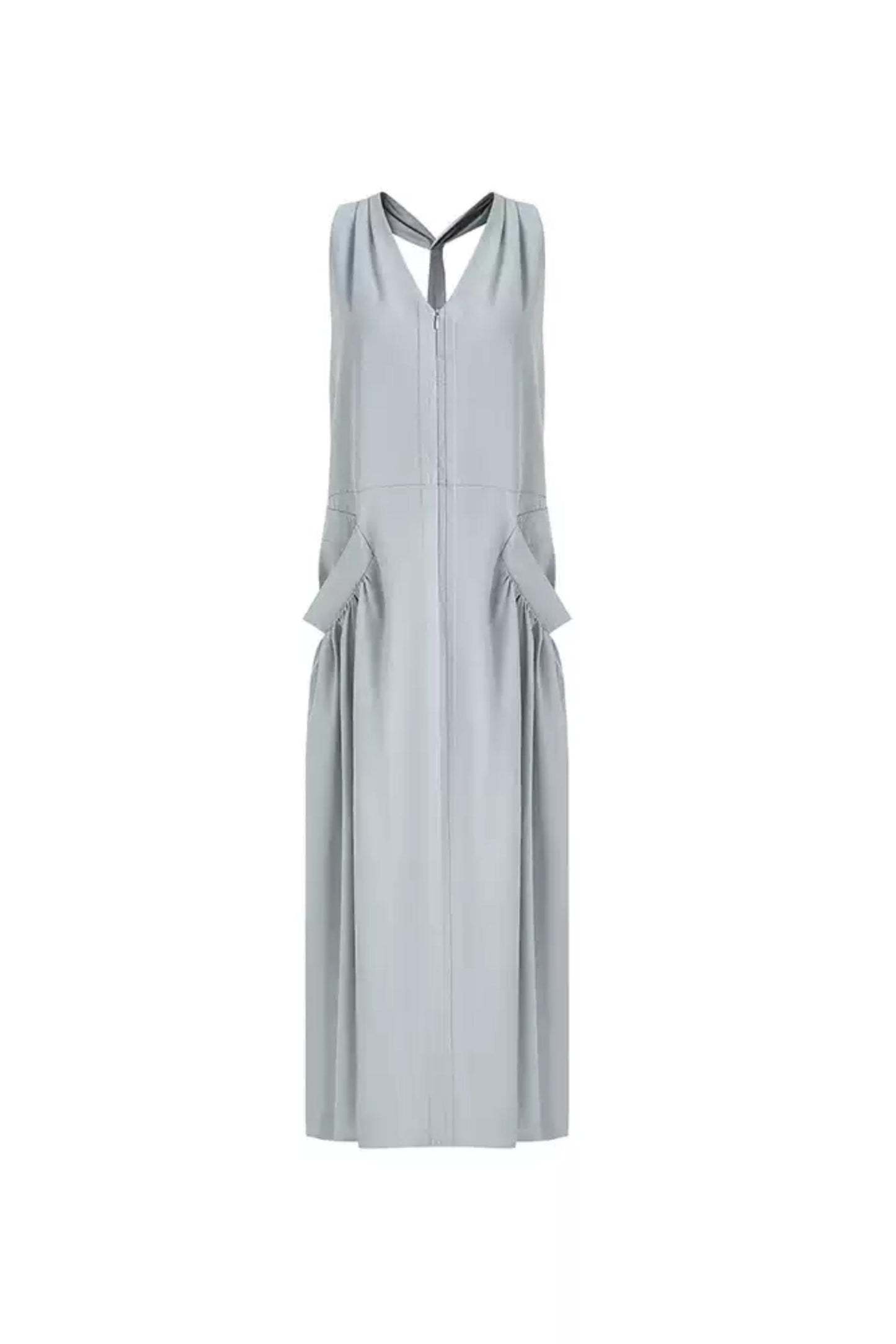 V-Neck Pocket Maxi Dress