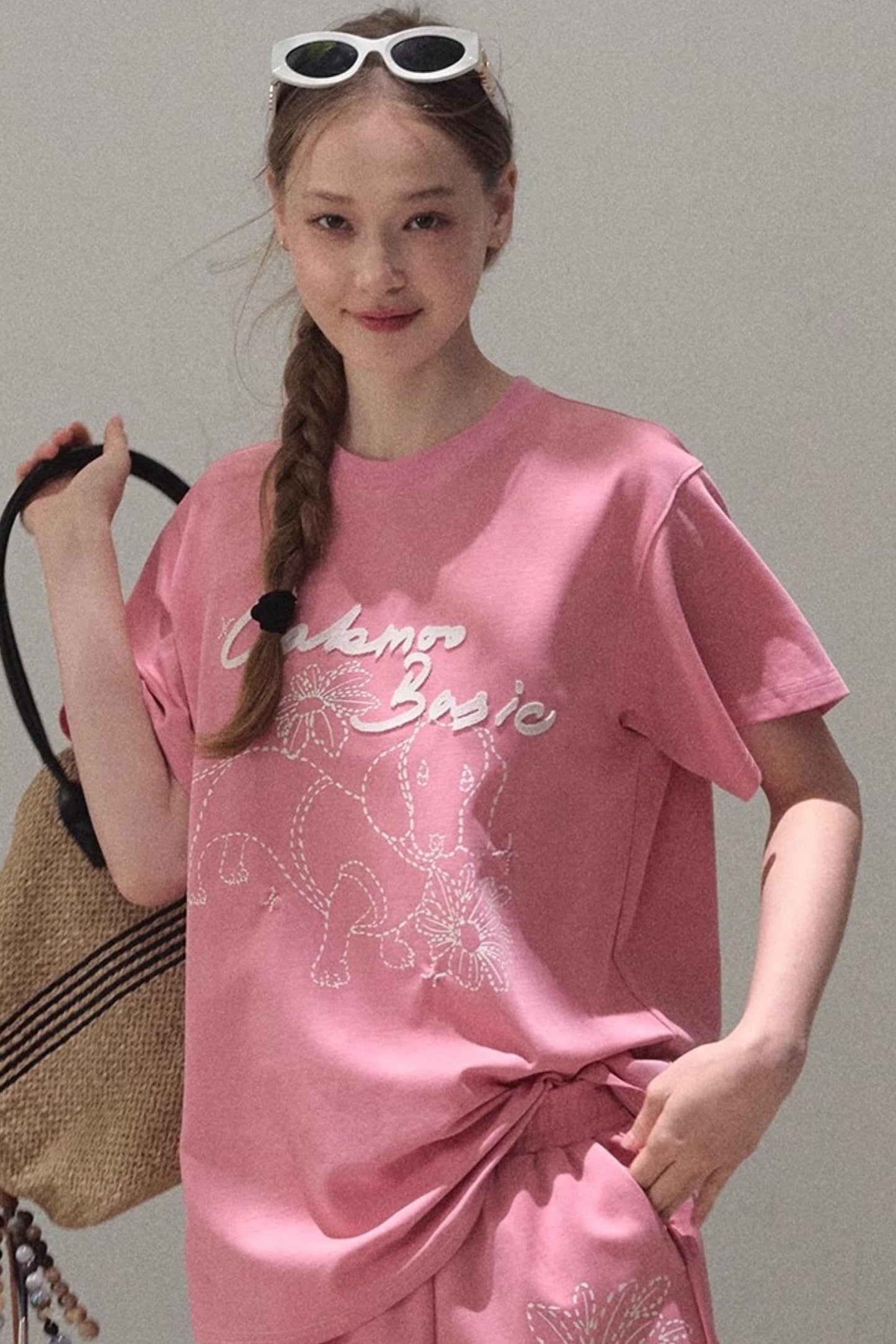 Puppy Cotton Tee & Shorts Set-Up