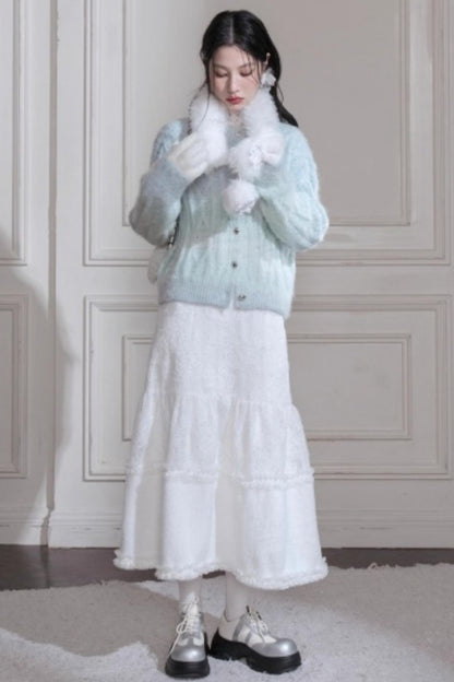 Gradient Alpaca Wool Cardigan