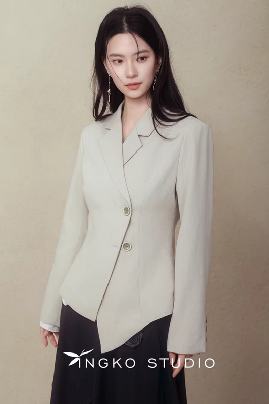 Asymmetrical Hemp Ribbon Jacket