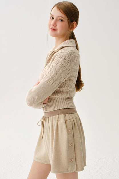 Corduroy Elastic Knit Pants