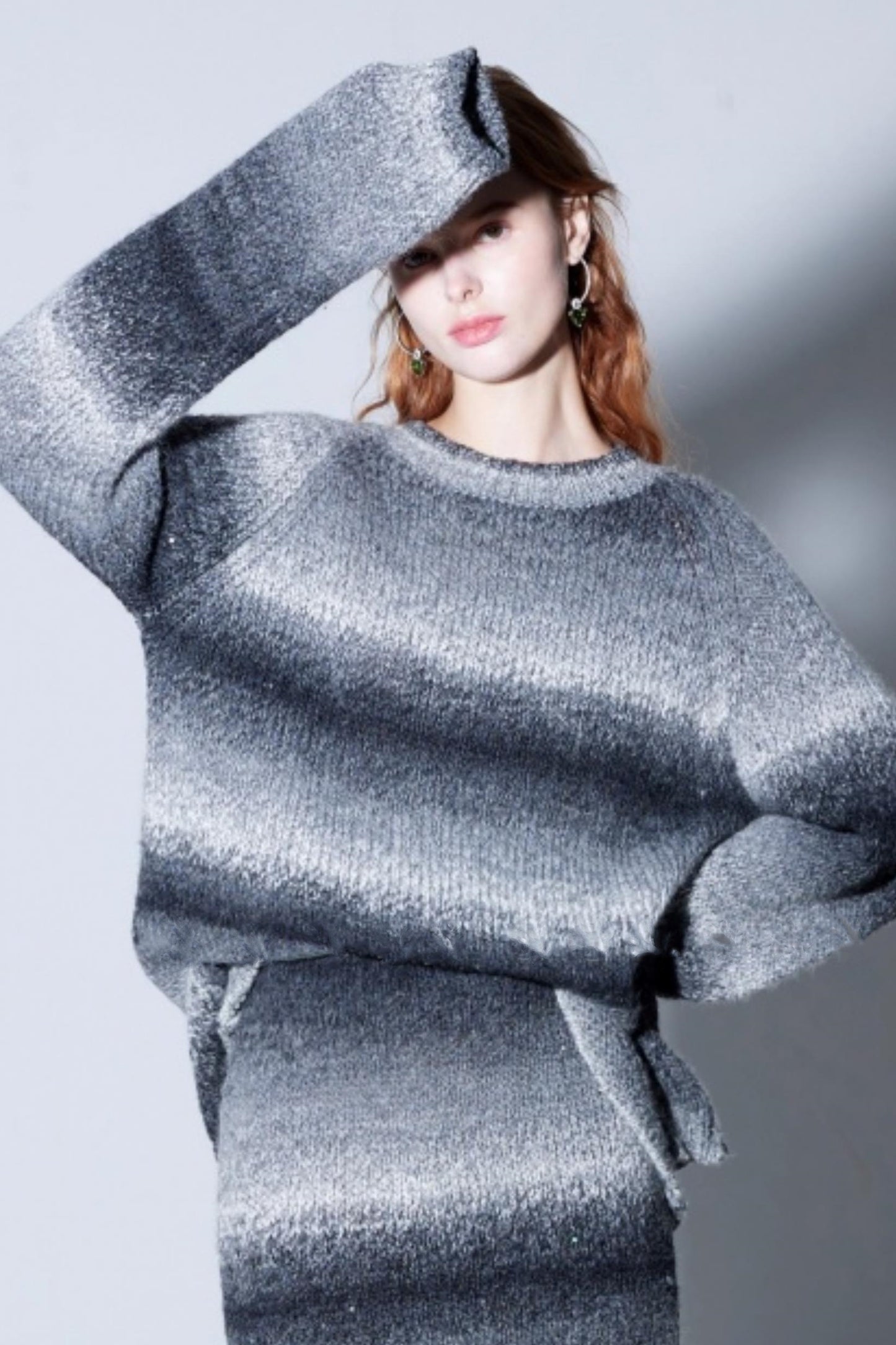 Heavy Wool Gradient A-Line Suit Set-Up